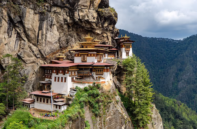 Paro Taktsang-klosteret på en klippe i Bhutan