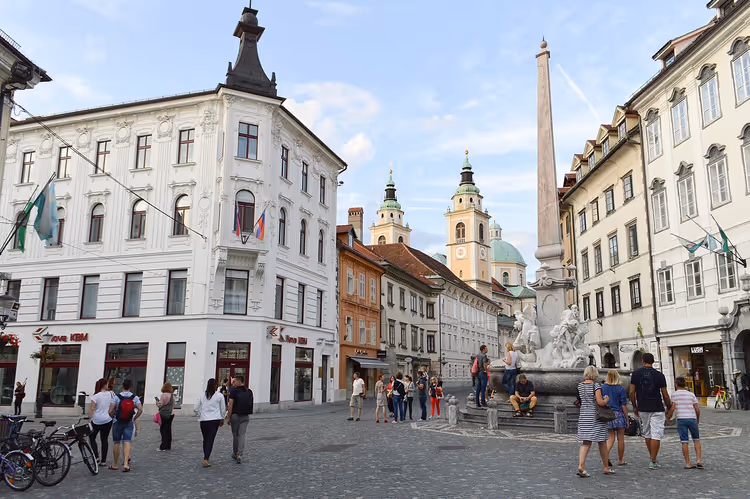 Fußgängerzone im Zentrum von Ljubljana