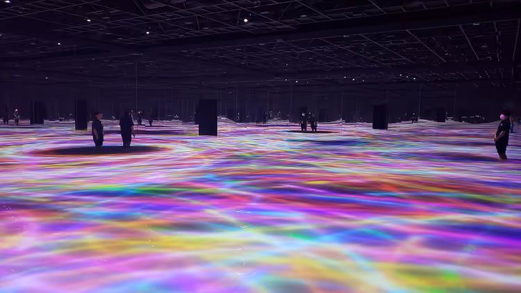 teamLab müzesindeki dijital enstalasyon