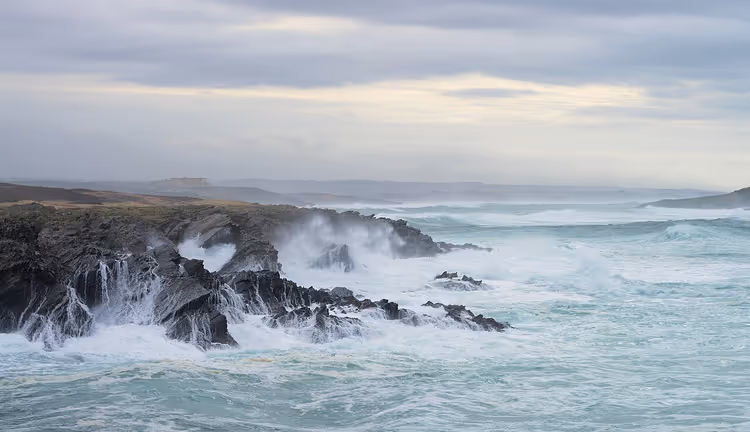 Atlantik vor der Küste von Porto