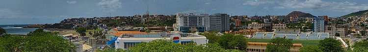 panorama de Praia, Cap-Vert, au bord de l'océan