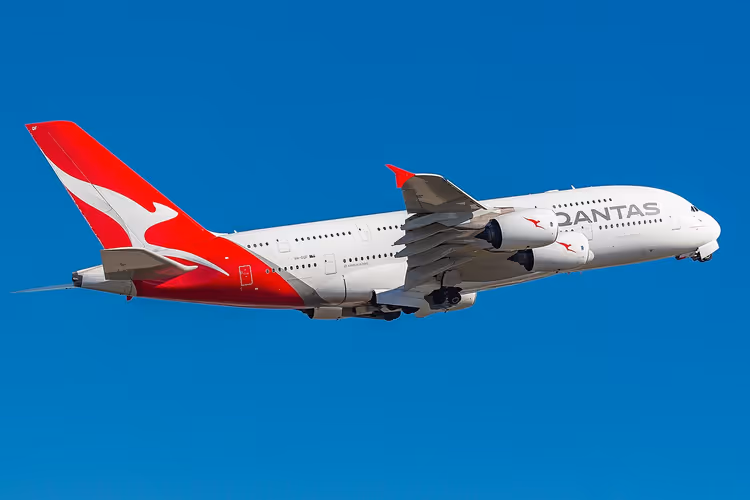 Qantas A380 passasjerfly i luften