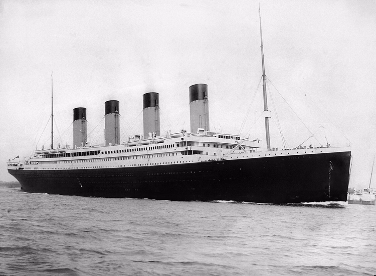 Titanic på havet, 1912