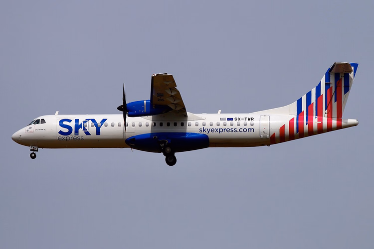 Sky Express ATR 72 på slutinnflyging