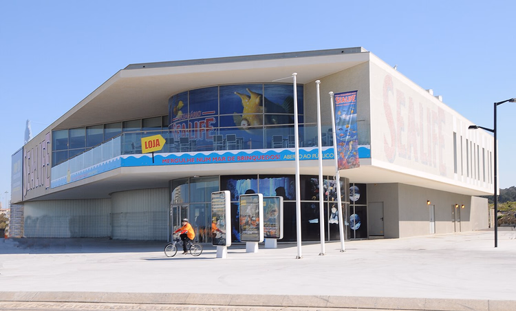 Bygningen til SEA LIFE Porto-akvariet
