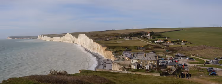 Falaises blanches des Seven Sisters et littoral près de Seaford