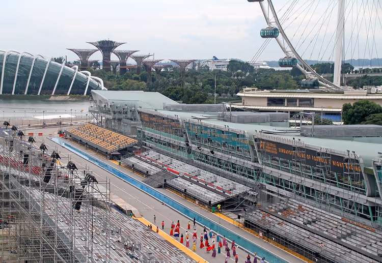 Formel-1-Tribünen am Marina Bay Street Circuit