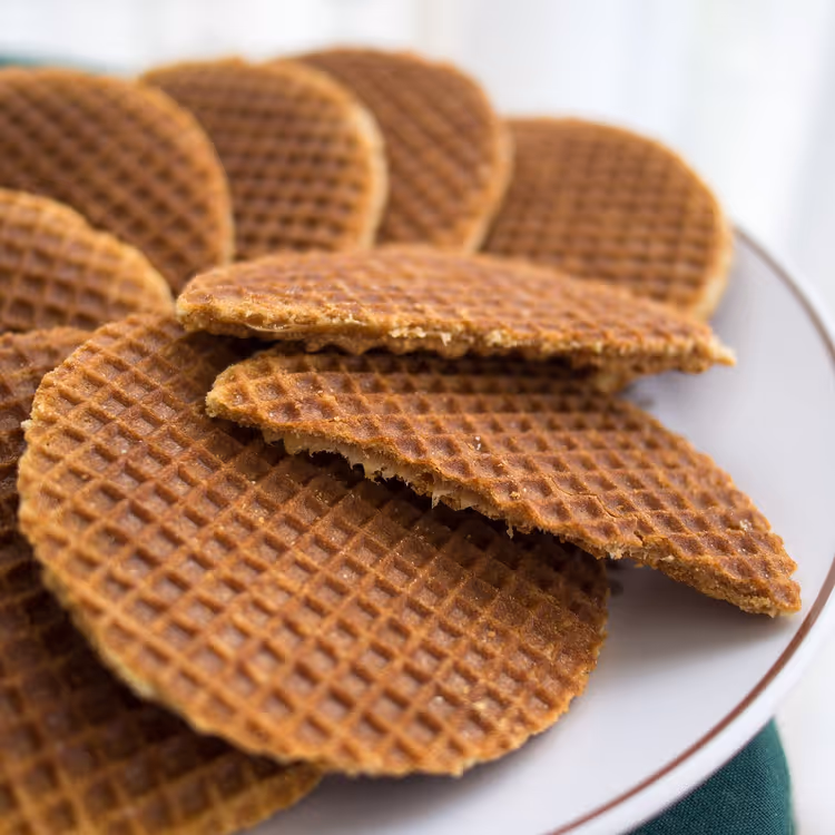 Holländischer Stroopwafel mit Karamell