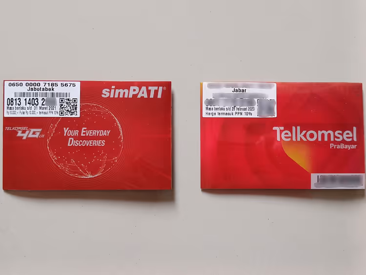 Carte SIM Telkomsel en Indonésie