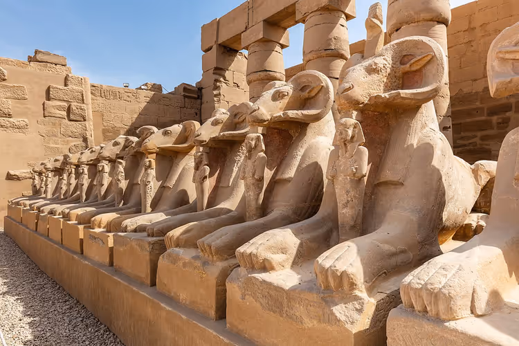 Avenue of ram-headed sphinxes at Karnak