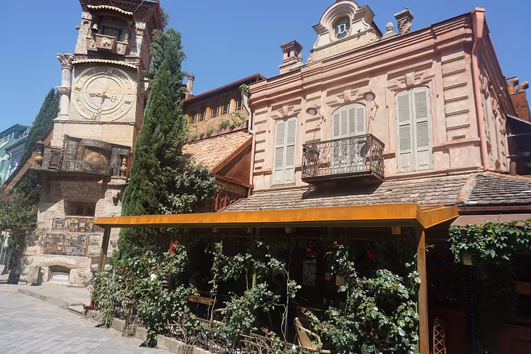 Rezo Gabriadze Marionette Theater with clock tower