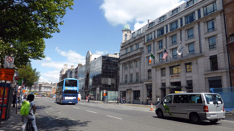Westin hotel facade on Westmoreland Street