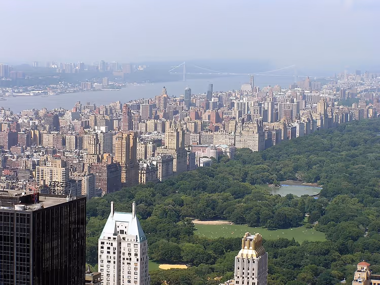 Upper West Side am Central Park von oben
