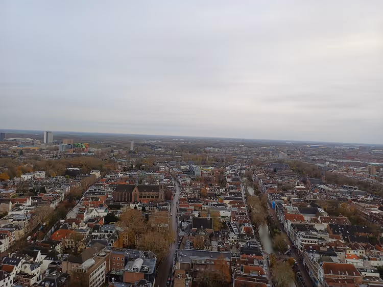 Panoramablick auf Utrecht von oben