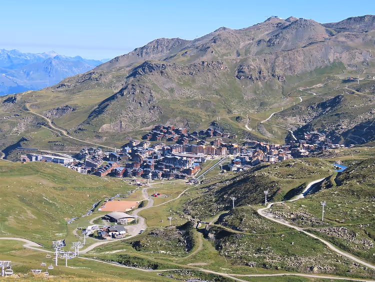 Skigebiet Val Thorens zwischen den Berghängen