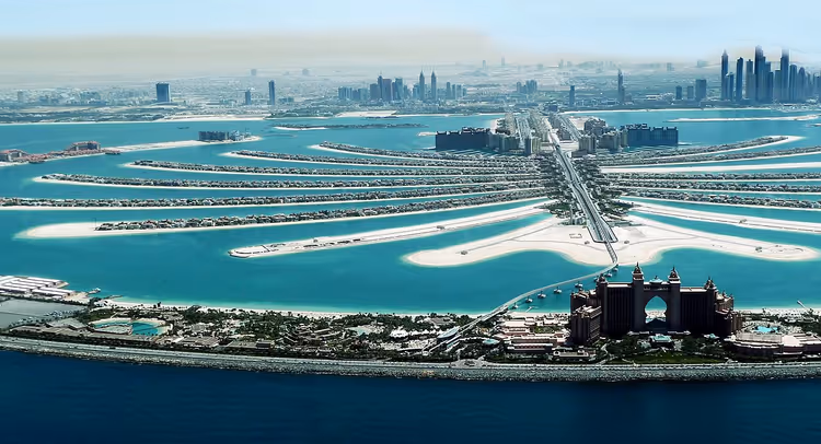 Atlantis The Palm und Palm Island von oben