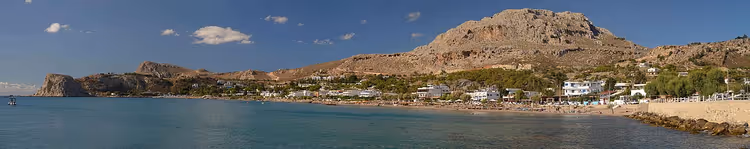 İskeleden Stegna manzarası, Rodos, Yunanistan