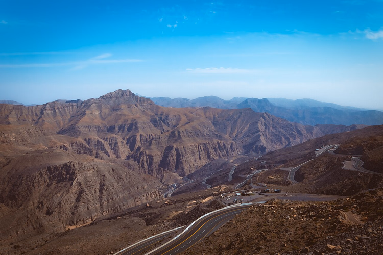 Hårnålssvingene på Jebel Jais i Ras Al Khaimah