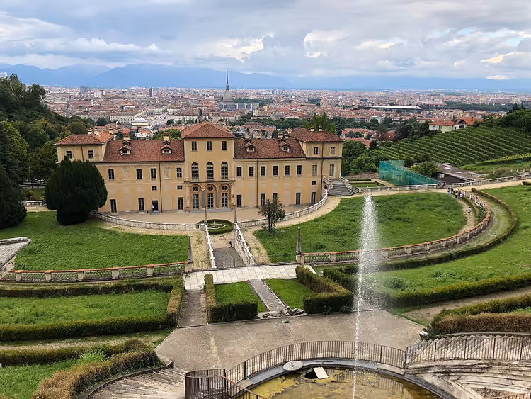 Villa della Regina med hager og fontene