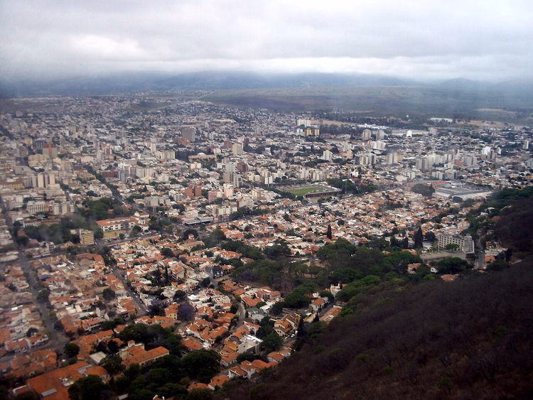 Panorama over Salta fra San Bernardo-høyden