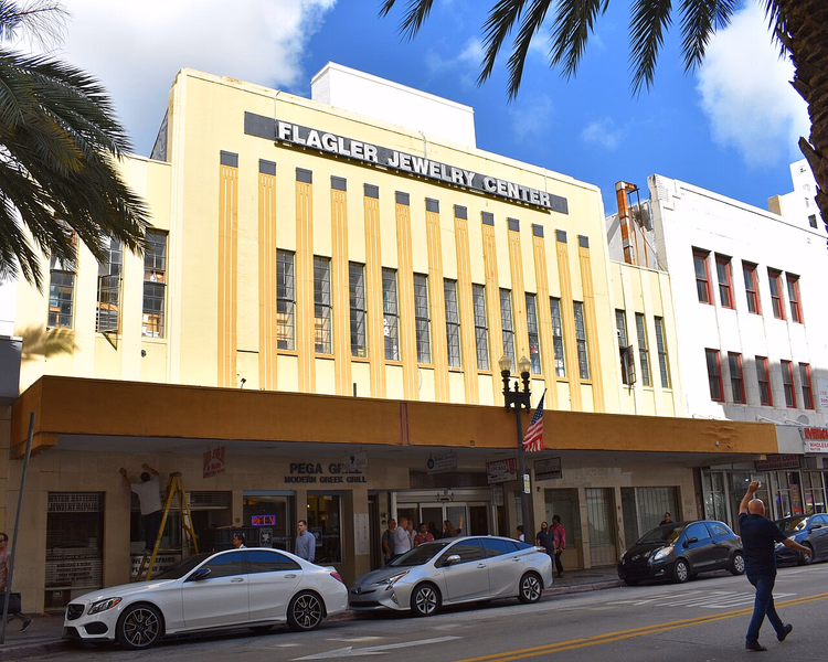 Immeuble Art déco sur Flagler Street à Miami