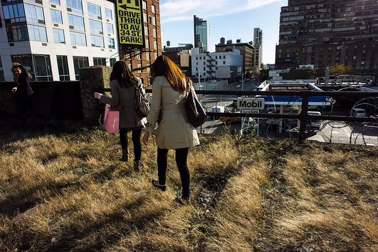 Wandelen over de High Line in Manhattan
