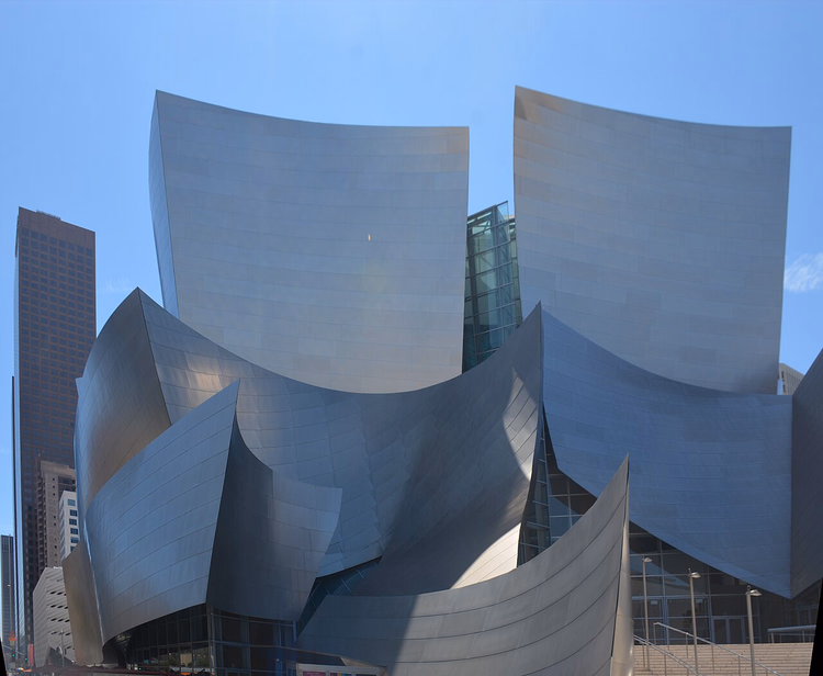 Stålfasaden til Walt Disney Concert Hall