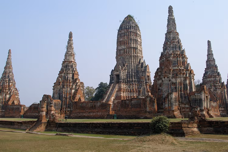 Backstein-Prangs des Wat Chaiwatthanaram in Ayutthaya