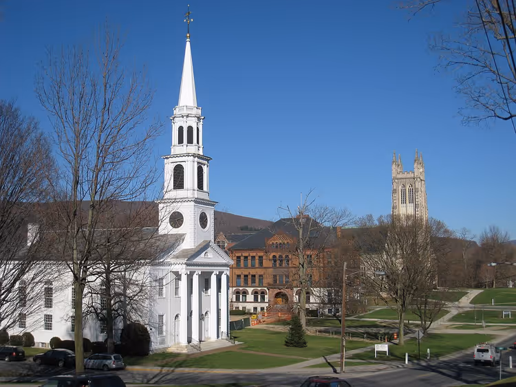 Williamstown, Massachusetts im Herbst mit Ahornbäumen