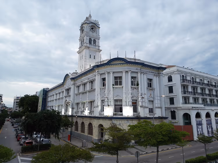 Façades coloniales de Georgetown à Penang