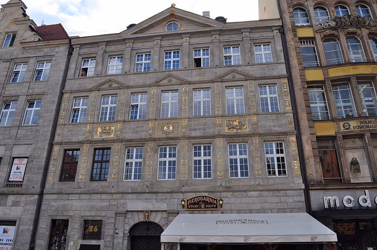 Historisches Gebäude am Marktplatz in Breslau