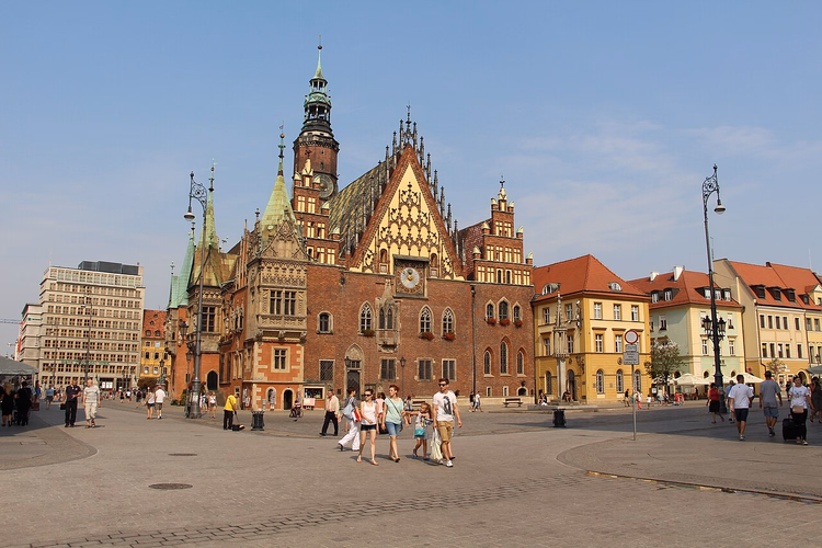 Altes Rathaus am Breslauer Marktplatz
