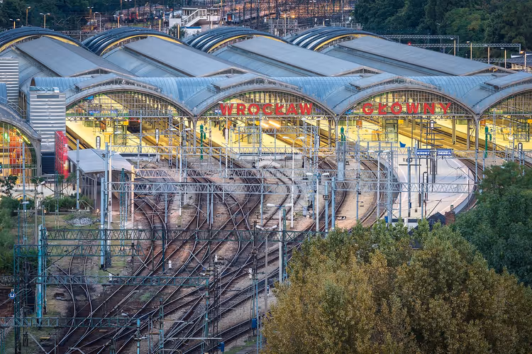 Historisches Gebäude des Breslauer Hauptbahnhofs