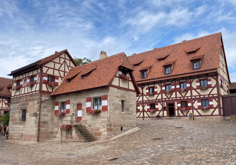 Kasteel Kaiserburg in Neurenberg op de rots