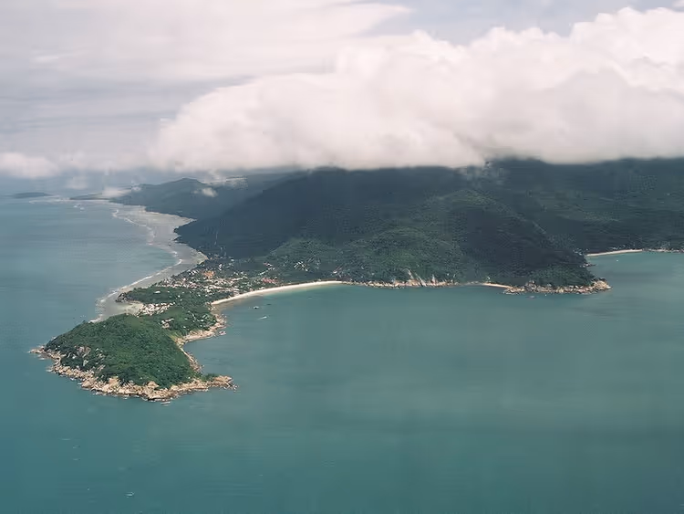 Flyfoto av Ko Pha Ngan-kysten