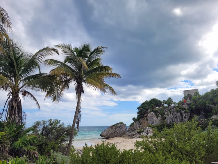 Maya-ruiner og strand i Tulum