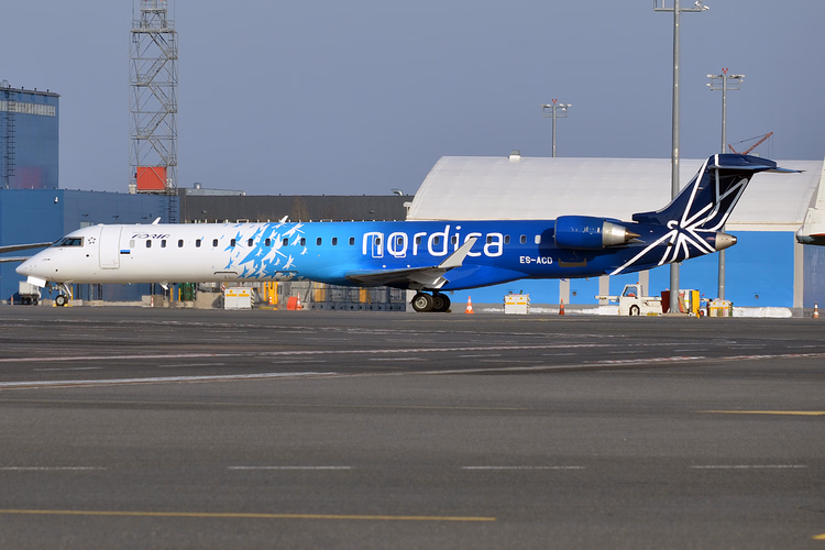 Nordica-fly på flyplassens oppstillingsplass