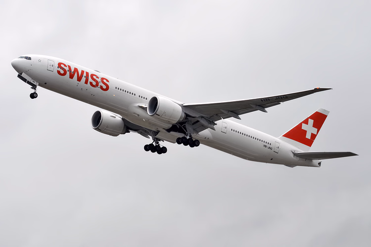 SWISS Boeing 777 under flyvning