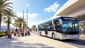 Vom Flughafen Paphos in die Stadt mit dem Bus: Routen, Preise und Fahrplan 2026