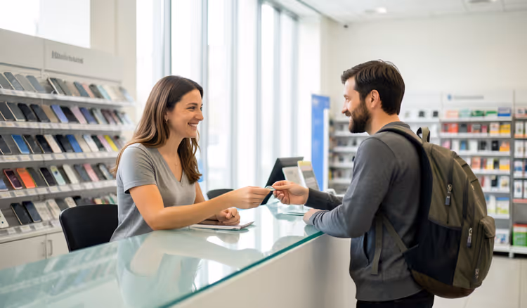 Comprare una SIM card in un negozio dell'operatore