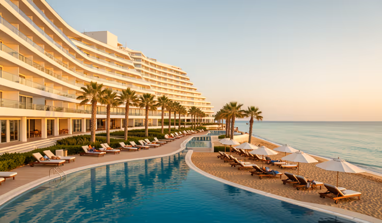 Resorthotel an einem Sandstrand