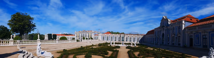 Queluzi palee aedade ja kujudega Portugalis