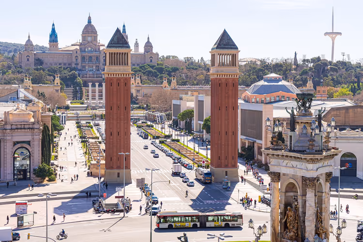 Plaça d'Espanya und Montjuïc in Barcelona