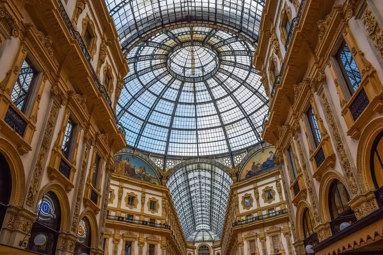 Glaskuppel der Galleria Vittorio Emanuele in Mailand
