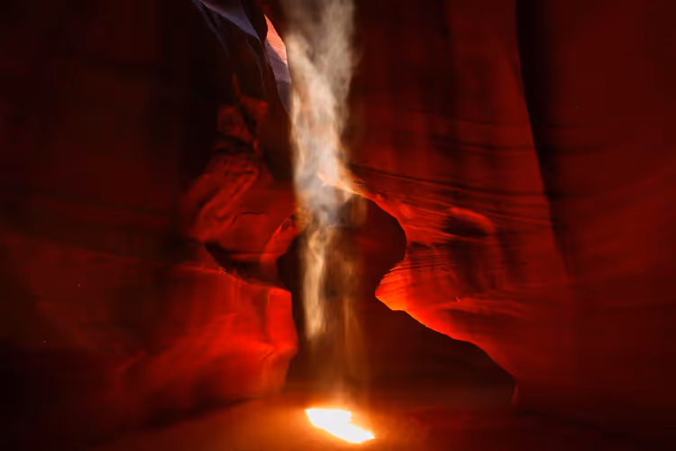 Lichtstrahl im roten Antelope Canyon