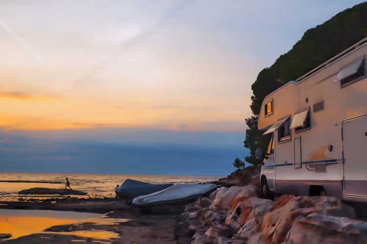 Camper an Kroatiens Winterküste