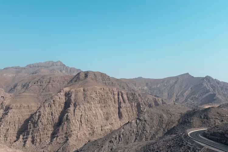 Jebel Jais-fjellkjeden i Ras Al Khaimah