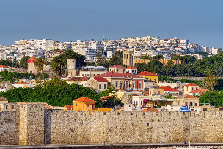 Mittelalterliche Mauern der Altstadt von Rhodos