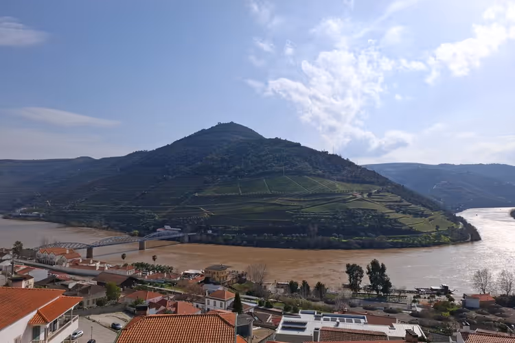 Panoramablick von oben auf das Douro-Tal