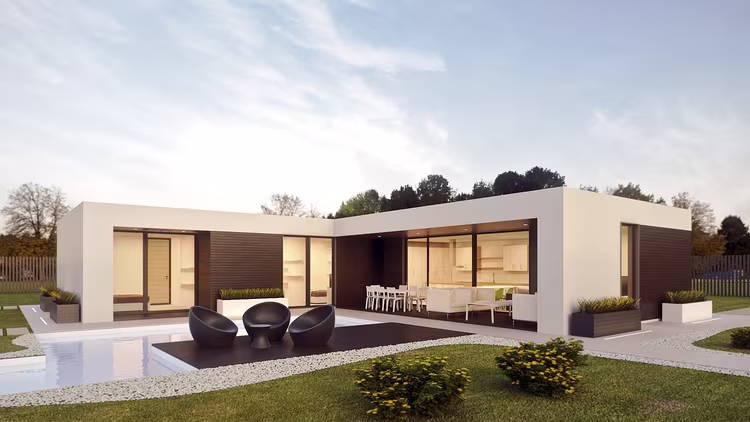 Modulares Haus im Grünen